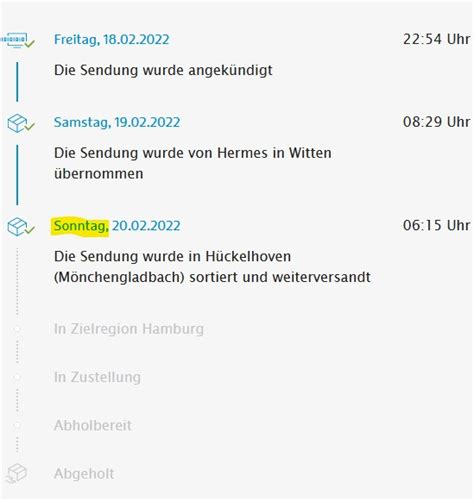 arbeitet hermes am sonntag